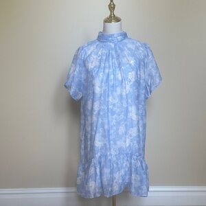 New Sugarlips Sky Blue Ruffle and Bow Back Dress
